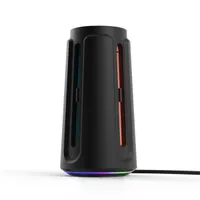 Hyperkin M07719 Power Beacon Joy-Con töltőállvány fekete 4 Joy-Con támogatás RGB világítás USB-C