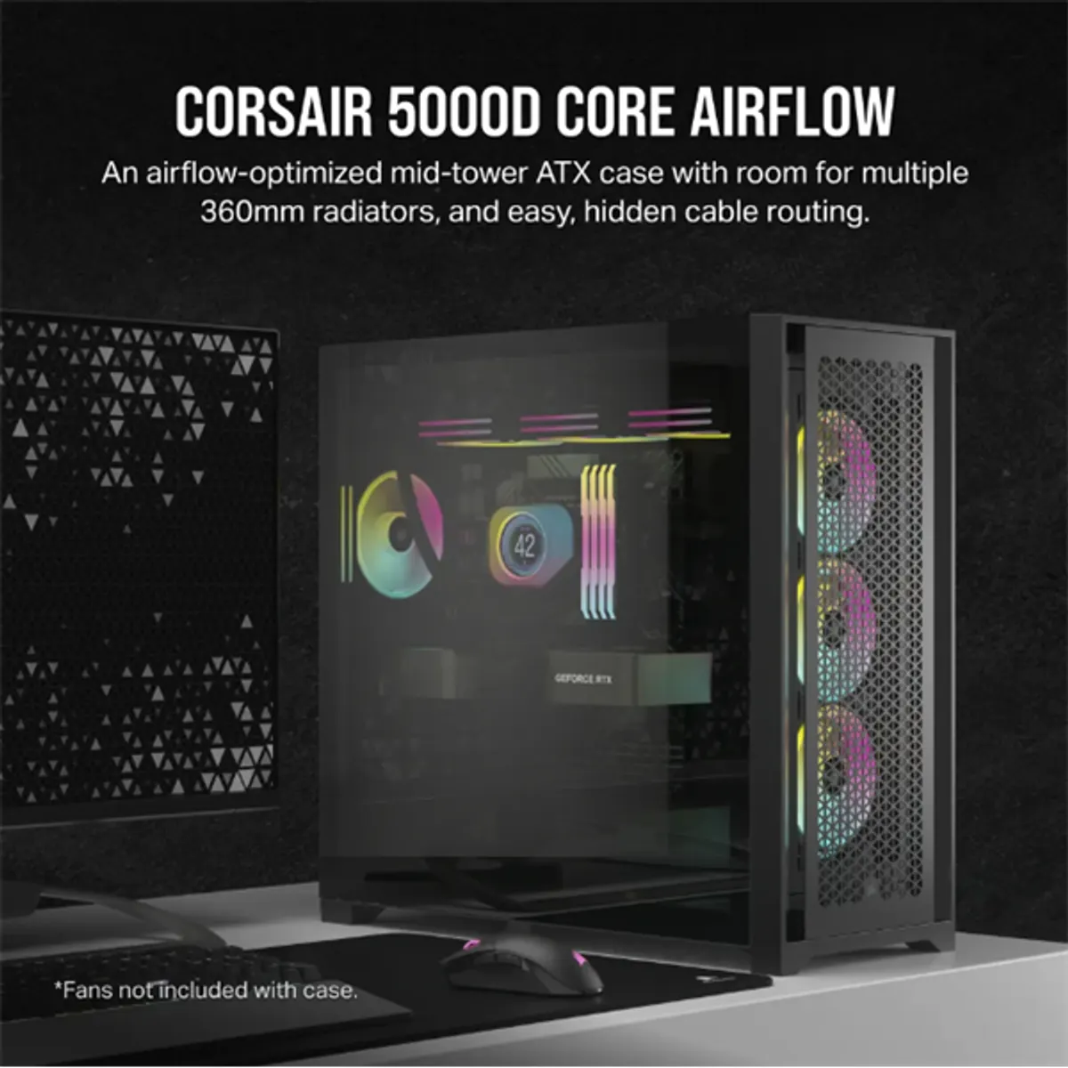 Corsair CC-9011261-WW 5000D Core Airflow edzett üveg fekete #2
