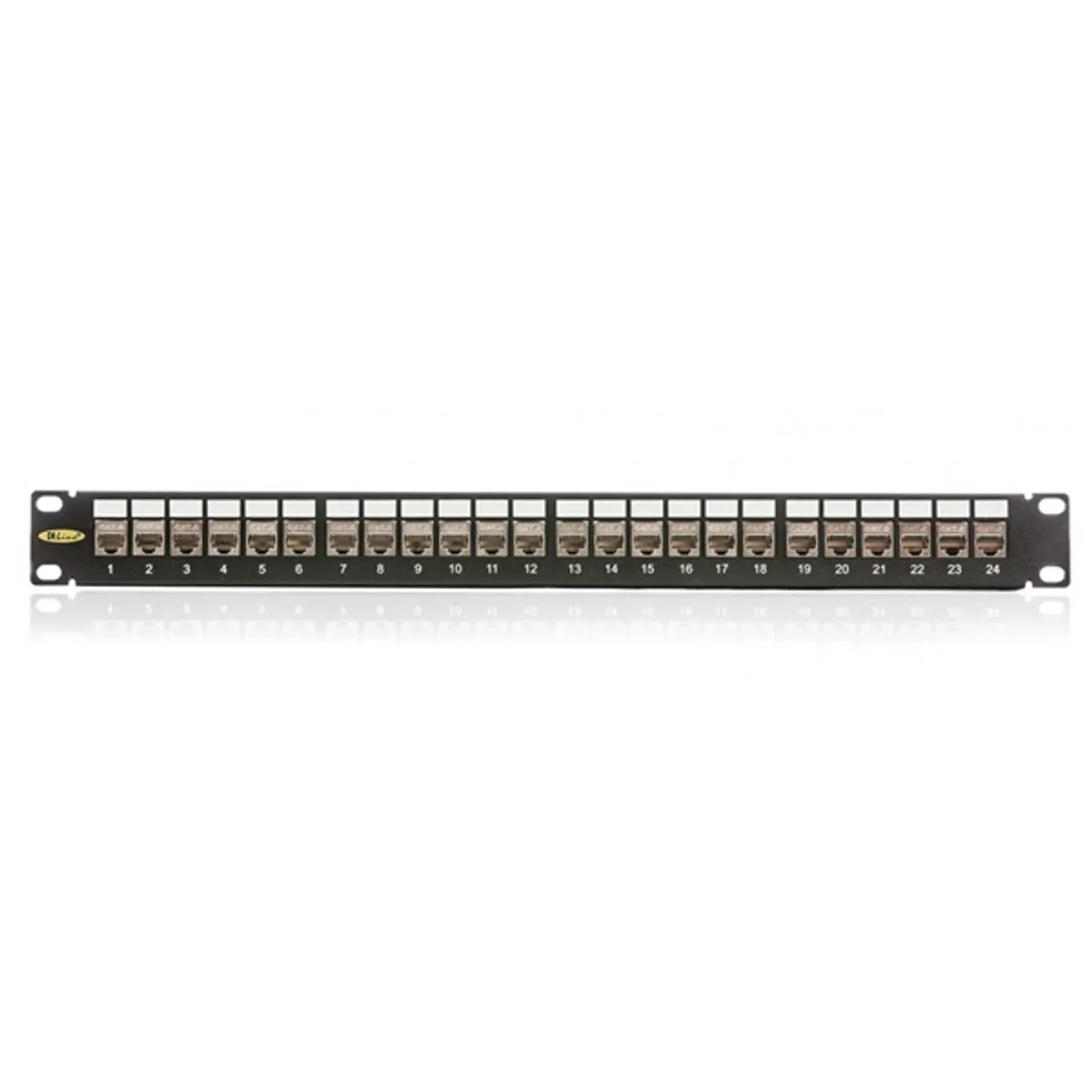 KELINE KEP-C6-S-TL Cat6 moduláris árnyékolt patch panel 24xRJ45-S 19" rack-hez #2