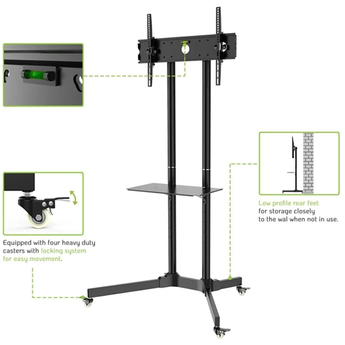 Techly ICA-TR6 falitartó 600x400mm vesa #9
