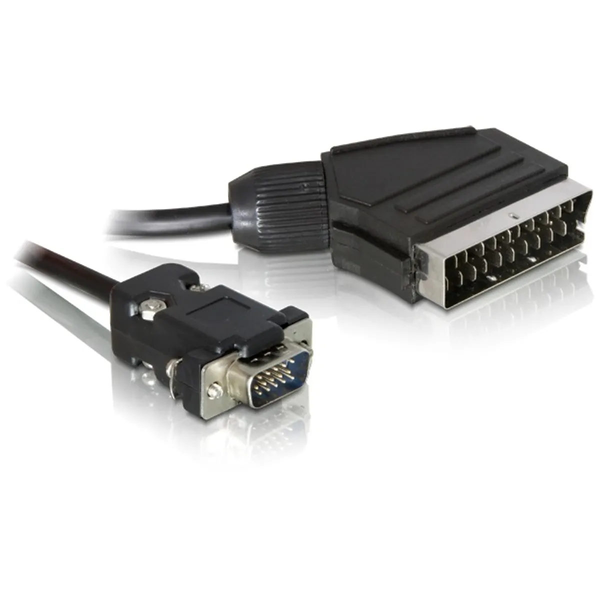 DELOCK 65028 SCART-VGA átalakító kábel 2 m fekete #1