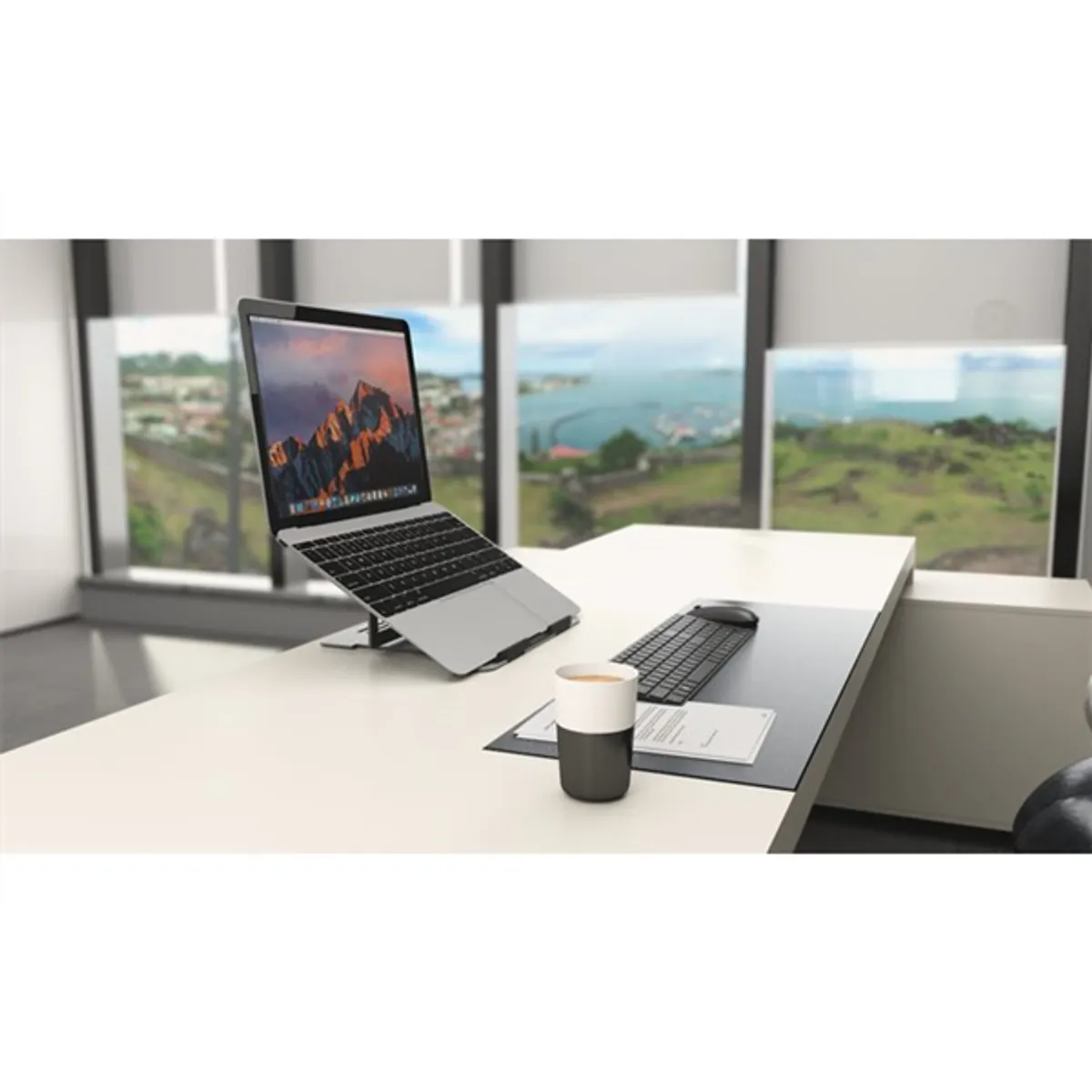 Kensington K50417WW Easy Riser alumínium laptopállvány 6 fokozatú magasságállítás 86-118 mm 22-33 fok 16"-os laptophoz 0,4 kg #1