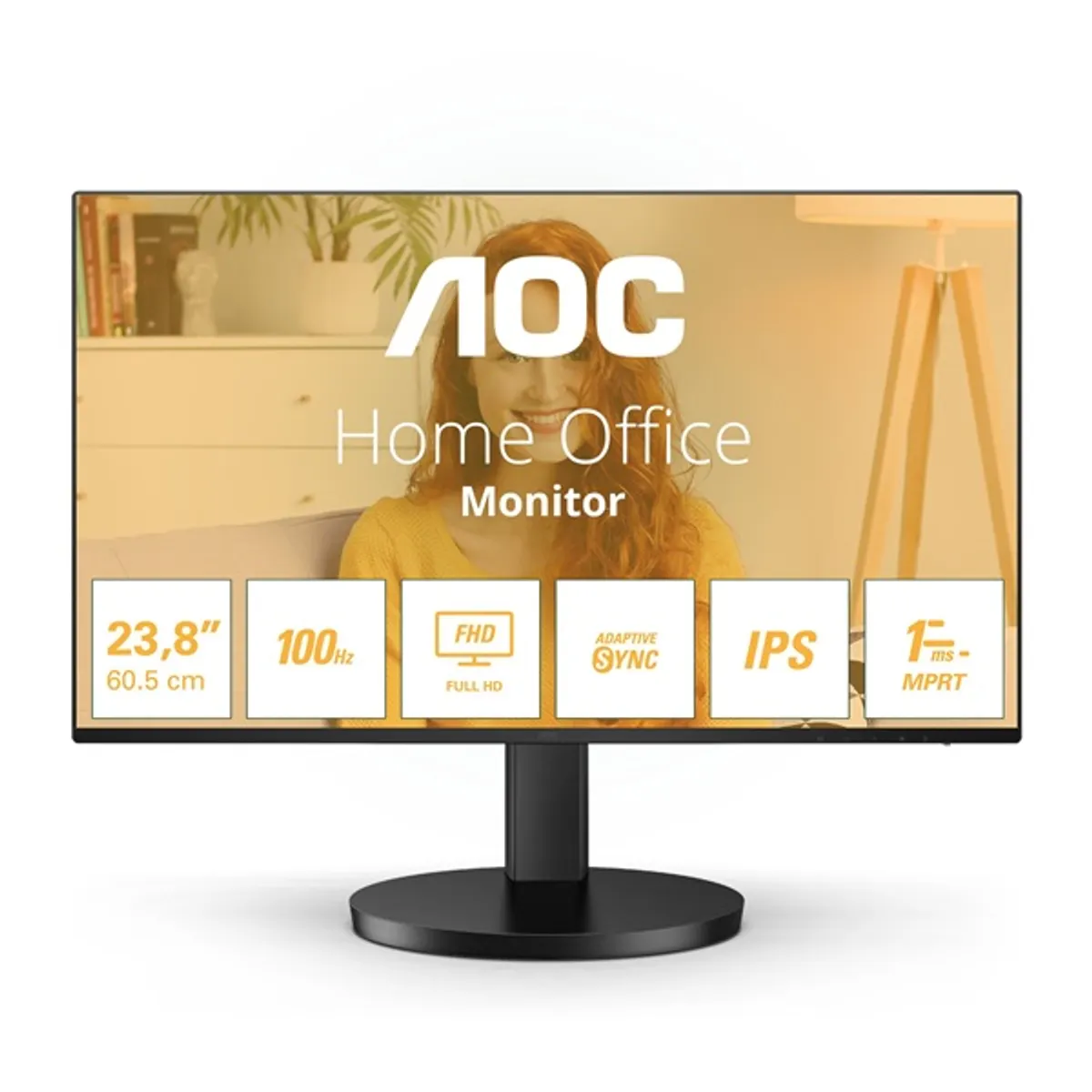 AOC 24B3HA2 monitor IPS LED Full HD 23.8" 100 Hz 1 ms hangszóró 2x2W HDMI VGA VESA #1