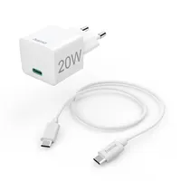 Hama 00201675 hálózati töltő usb-c pd qc 20w 1 m kábellel fehér