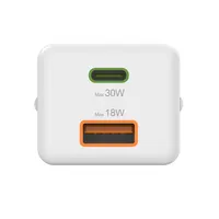 Hama 00201992 GaN töltő PD QC 3.0 30W, 2-portos USB-C USB-A 100-240V fehér #2