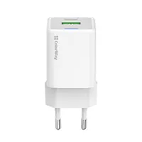 COLORWAY CW-CHS053PD-WT GaN Mini AC töltő 30W PD PPS USB-C és USB-A fehér #1