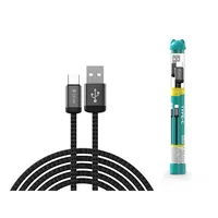 DEVIA ST107861 Gracious Tube USB-A - USB-C 1m fekete