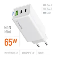 ColorWay CW-CHS058PD-WT GaN Mini 65W PD PPS 2x USB-C 1x USB-A töltő fehér #7