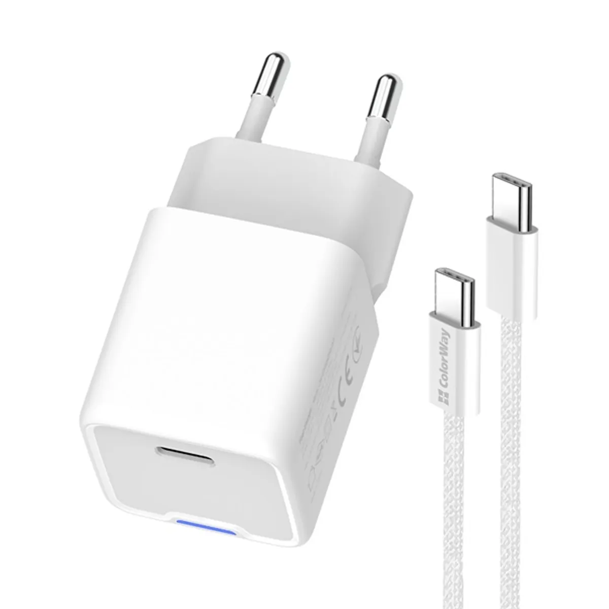 COLORWAY CW-CHS056PDC-WT GaN Mini 35W AC töltő USB-C PPS PD fehér #5