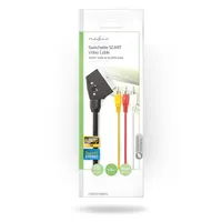 Nedis CVGP31130BK10 Scart kábel, 3x rca férfi, nikkelezett, kapcsolható, 1,00 m, fekete #6
