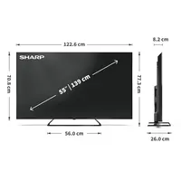 SHARP 55HP6265E 55" UHD Smart monitor HDMI 4, 3840x2160, 60 Hz, USB 2.0 2 db, VESA 400x300, fejhallgató kimenet #8