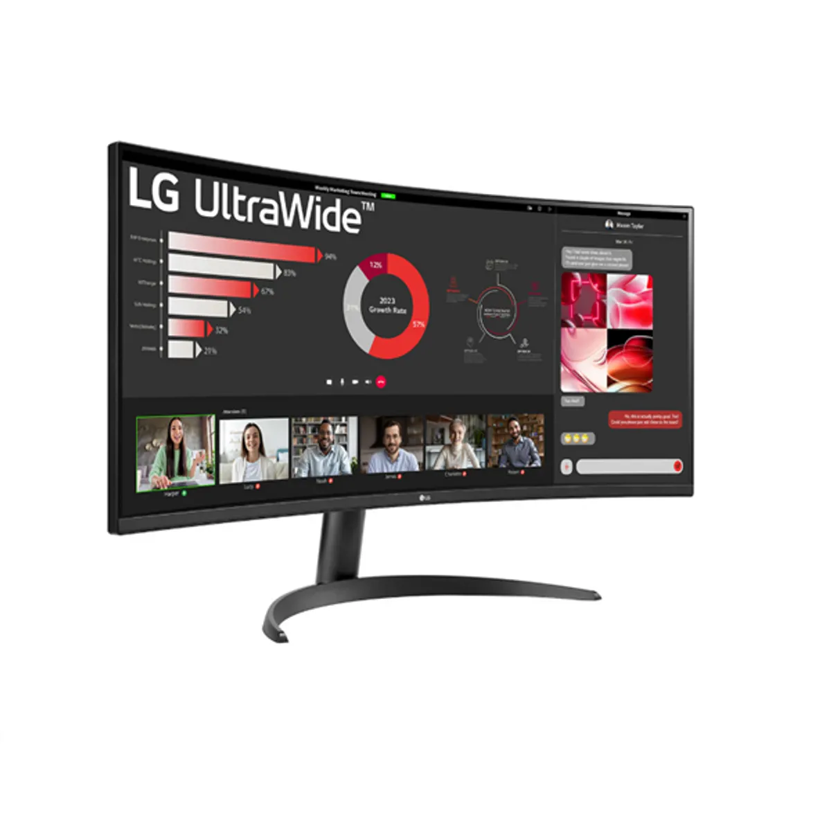 LG MON 34WR50QK-B.AEU 34WR50QK 34" szélesvásznú 3440x1440 21:9 VA 100 Hz 5 ms HDR 1800R #2