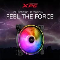 ADATA HURRICANE140ARGBPWM-BKCWW XPG Hurricane 140 ARGB PWM ventilátor 140 mm fekete