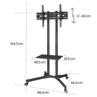 Hama 00220874 FITV gurulós TV-állvány 81-191 cm, 32"-75" TV-átló, VESA 200x200-600x400, 40 kg #2