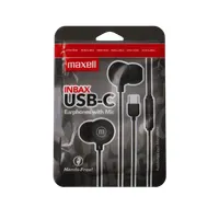 MAXELL 348594 fülhallgató USB-C mikrofonos vezetékes fekete sztereó #2