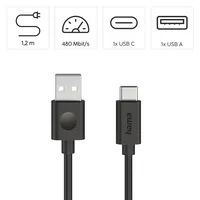 Hama 00086447 USB-A - USB-C adatkábel 1,2 m USB 2.0 60 W fekete #2