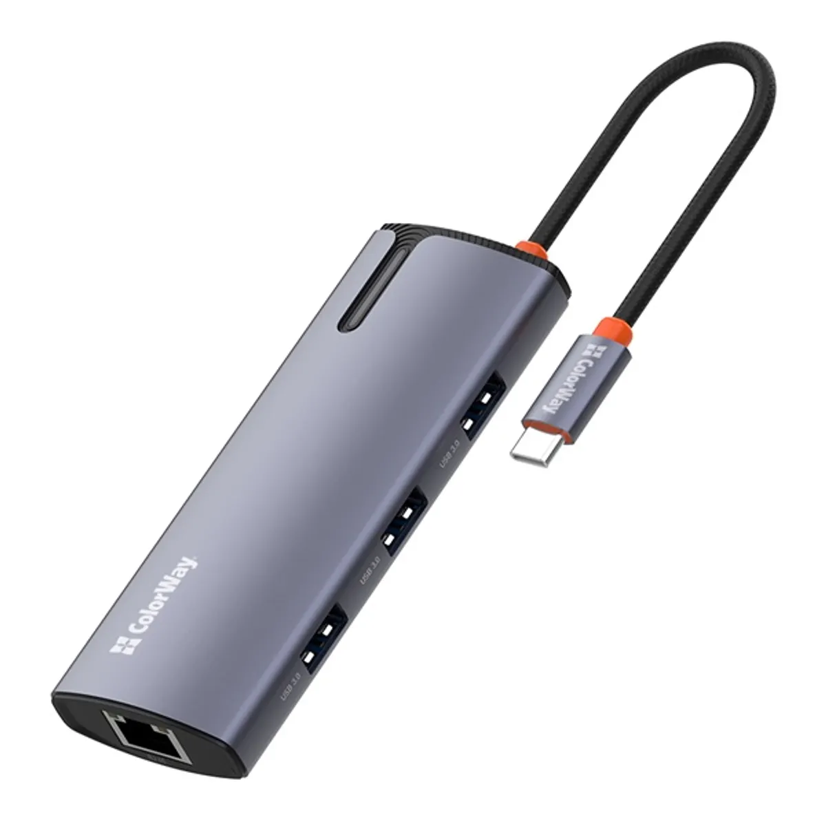 COLORWAY CW-HUB03 USB-elosztó dokkolóállomás USB-C PD 100W USB-A 3.0 x3 USB-A 2.0 RJ45 #6
