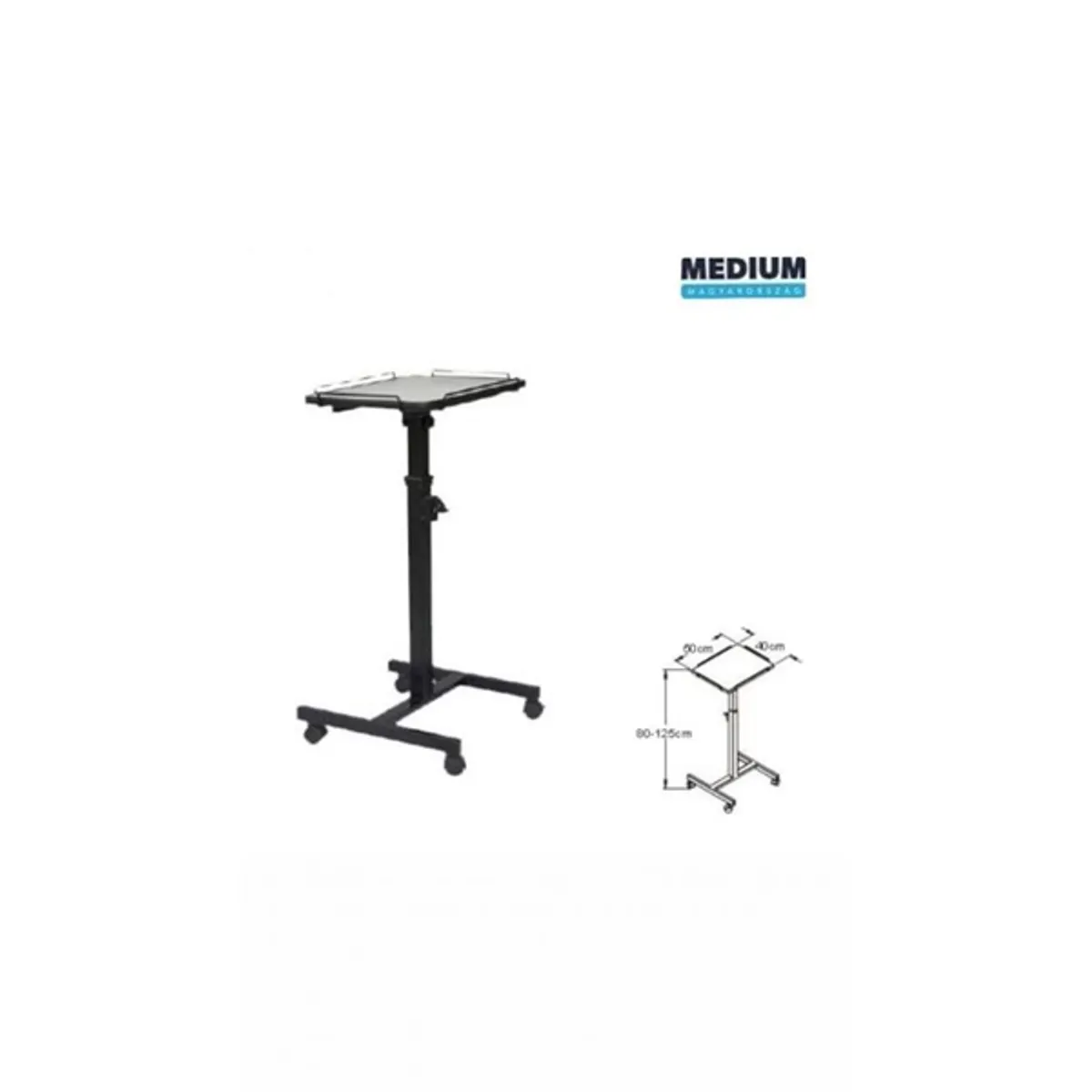 MEDIUM 18030 Gurulós padló állvány magasság 80-125 cm, teherbírás kb. 20 kg, szín fehér #1