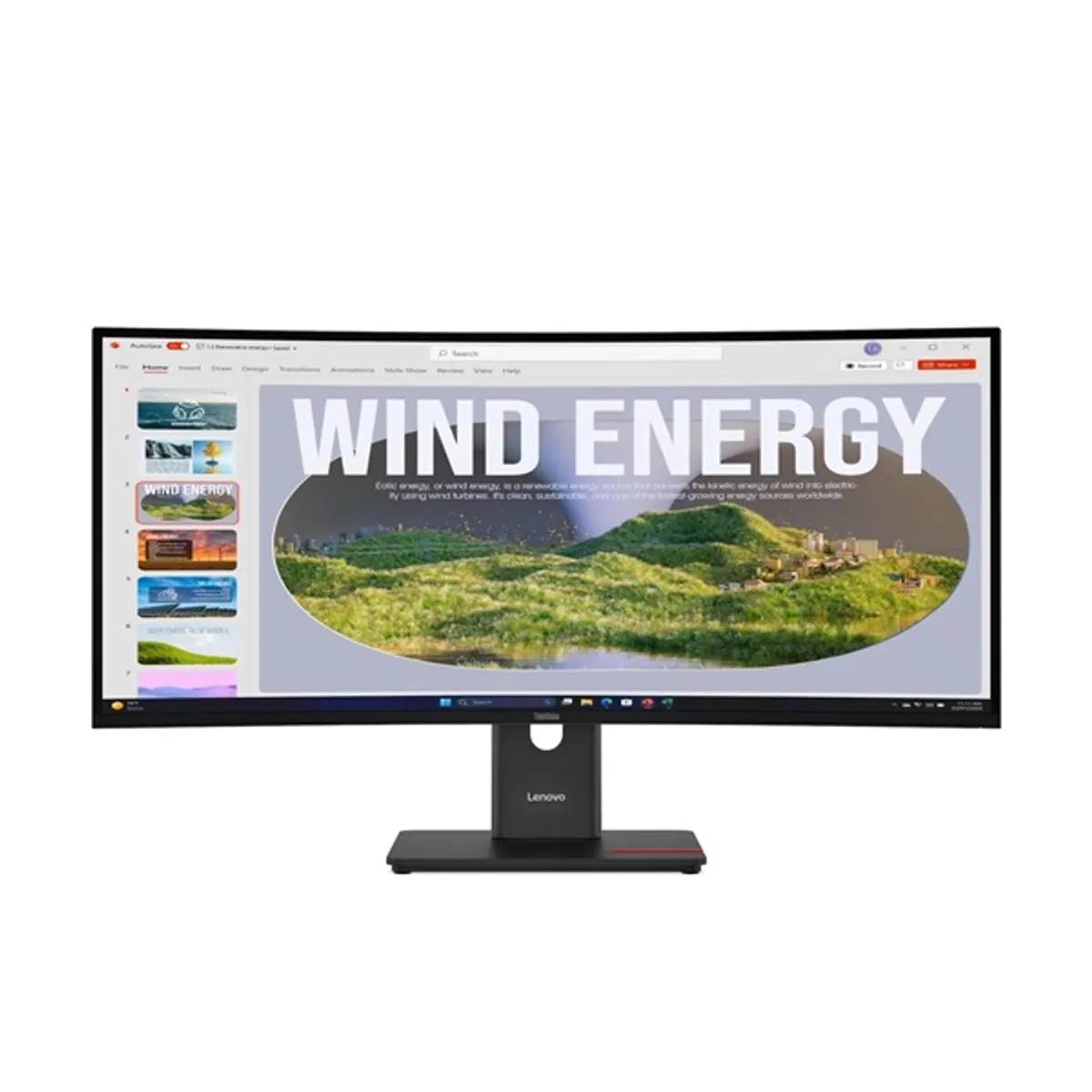 LENOVO-COM 64AEGAT1EU monitor 34" ívelt ultrawide 3440x1440 120hz va hdmi 2.1 dp 1.4 usb-c usb-a hub rj45 lan vesa 100x100 #1