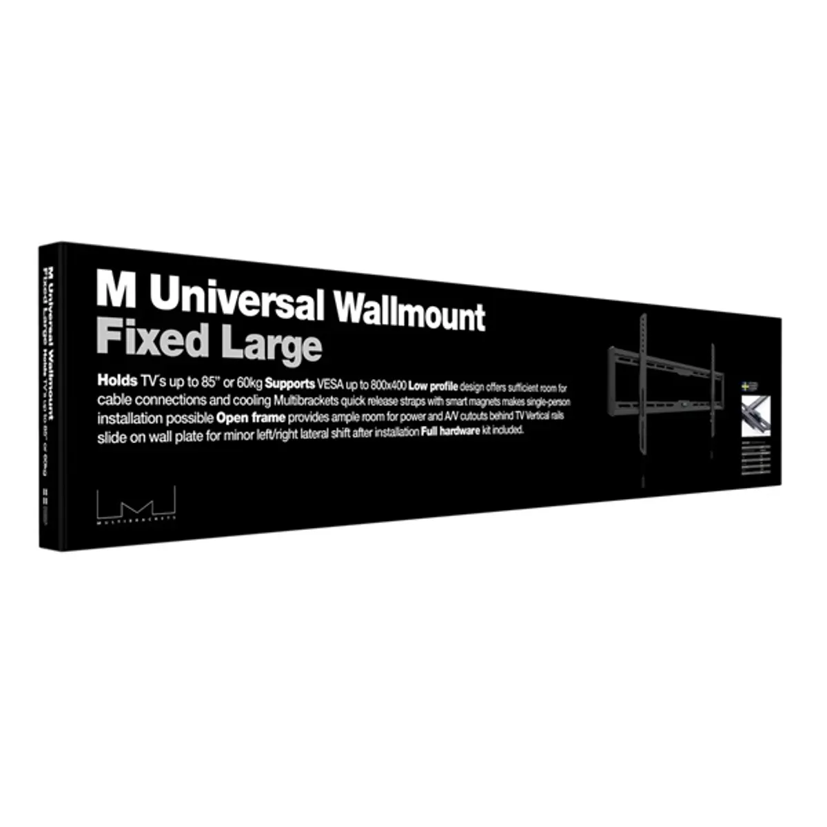 Multibrackets 7350073731015 M Universal Wallmount Fixed Large fekete 40-86" 800x400 mm 60 kg #7
