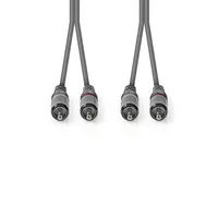 Nedis COTH24200GY15 sztereó RCA kábel 1.5 m 2x RCA dugó réz sötétszürke #2