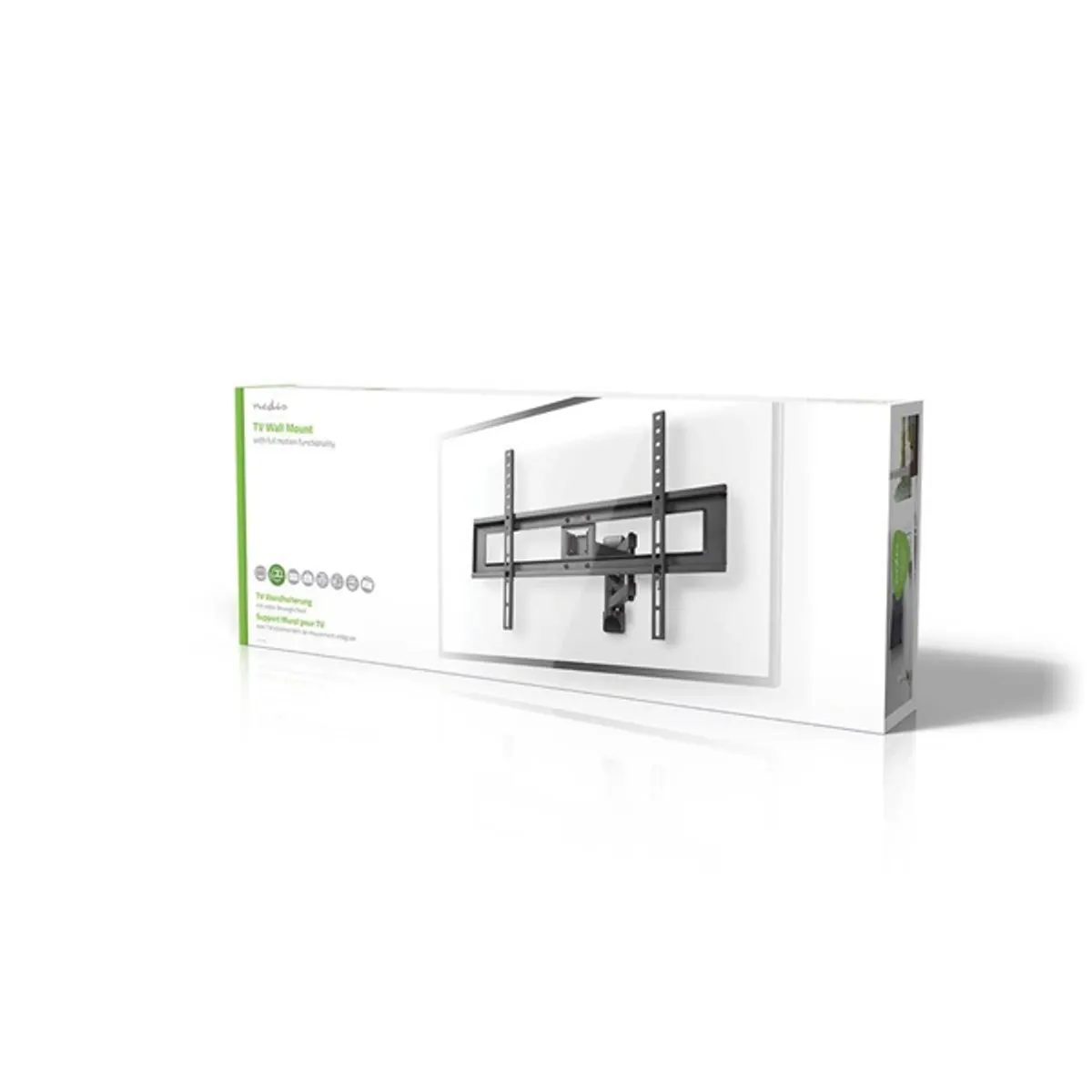 NEDIS TVWM1550BK fali tv-konzol dönthető és forgatható 37"-70" vesa kompatibilis 100x100-600x400 teherbírás 35 kg acél fekete #3