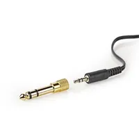 Nedis HPWD1200BK fejhallgató 40 mm neodímium, 2,7 m kábel, teljes fülfedő, aranyozott dugaszok #7