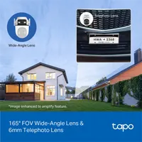 TP-LINK TAPO C545D kétlencsés kültéri IP kamera 2K forgatható és dönthető AI követés 360 fokos nyomkövetés IP66 #3