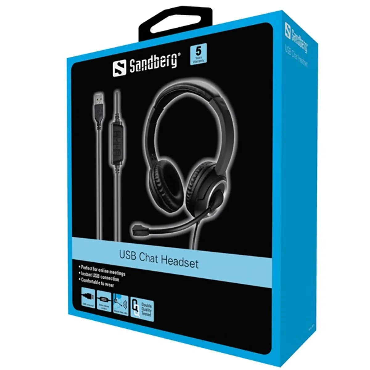 SANDBERG 126-16 fejhallgató mikrofonos USB 1.8 m 40 mm meghajtó #4