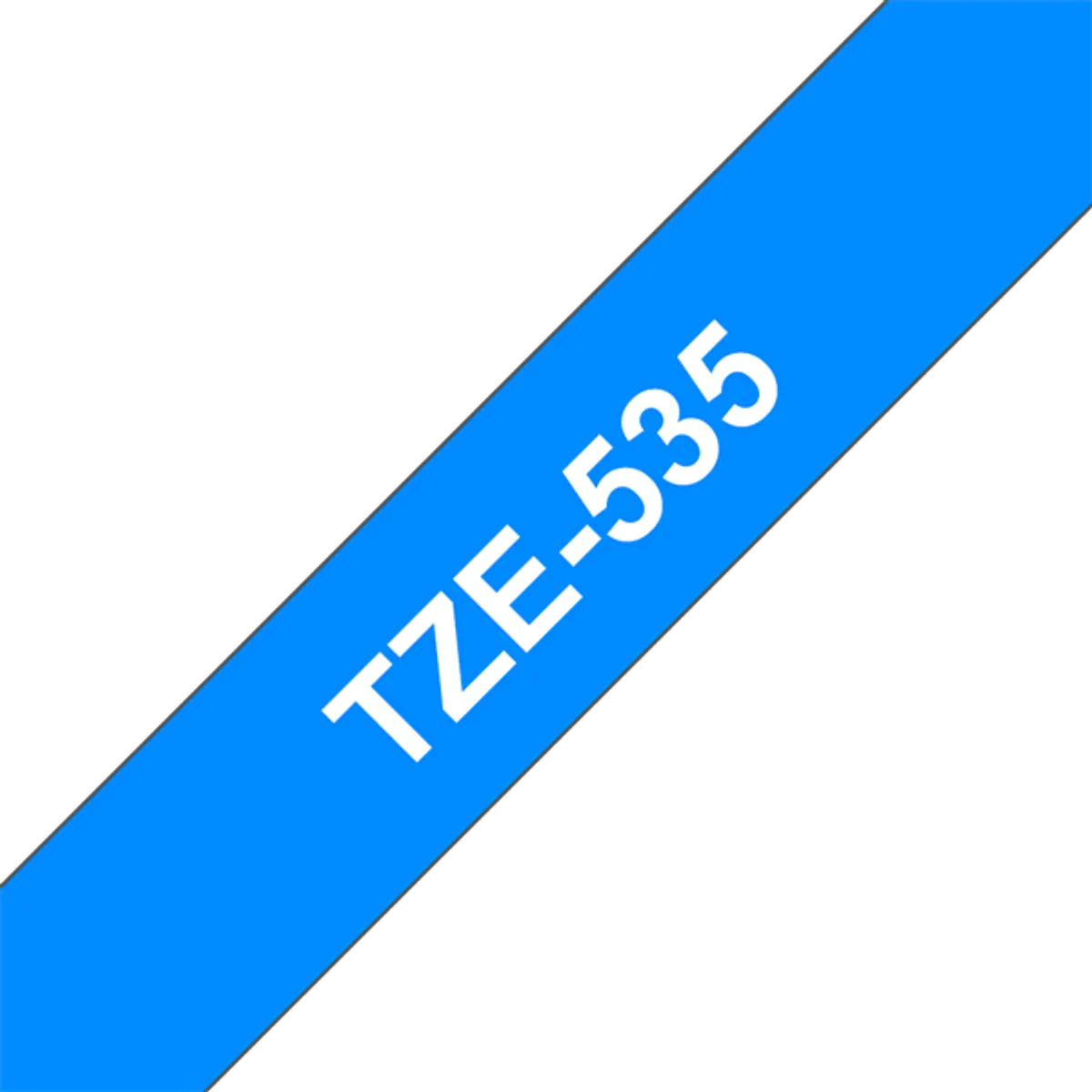 BROTHER TZE535 TZe-535 laminált szalag 12mm fehér felirat kék alapon 8m #1