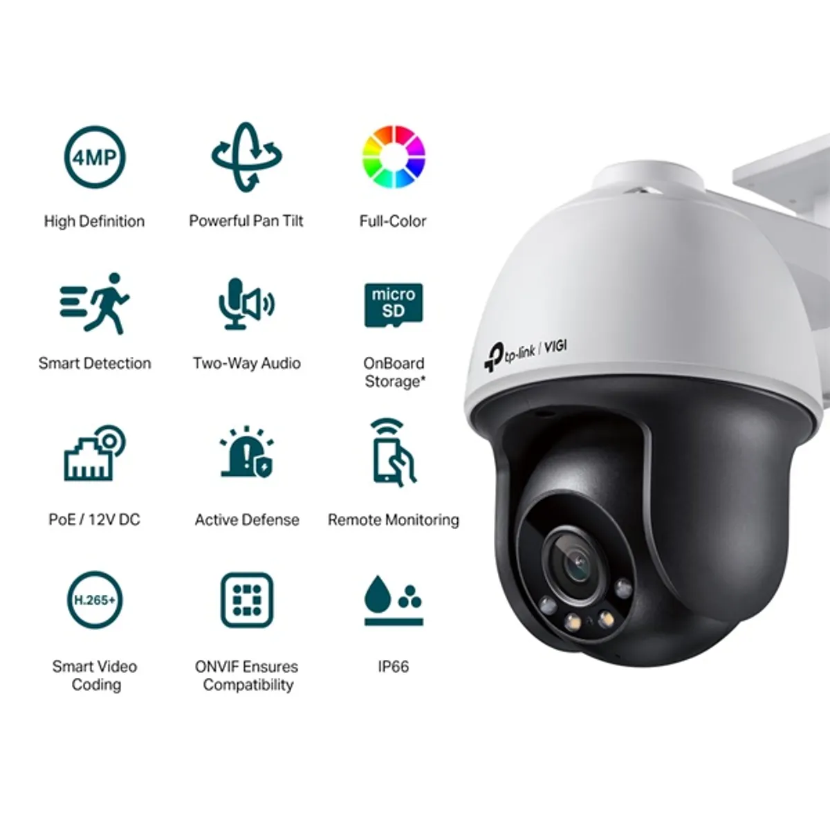 TP-LINK VIGI C540 4MM 4MP full-color kültéri IP66 PoE H.265 #2