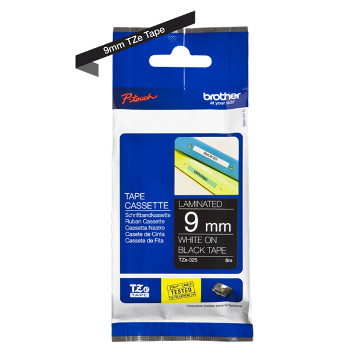 BROTHER TZE325 laminált szalag 9 mm 8 m #2