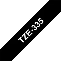 BROTHER TZE335 laminált címkéző szalag 12mm 8m fekete alapon fehér