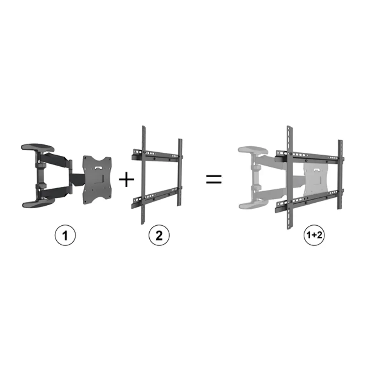 MULTIBRACKETS 7350105212307 Fali konzol 400x600 32"-55" VESA 100x100..400x600 max 30 kg fekete #9