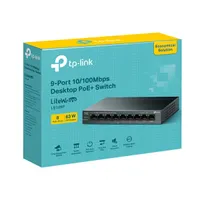 Tp-Link LS109P LiteWave 9-port 10-100 Mbps switch, 8 PoE-s portok, 1 nem PoE port, 63 W #2