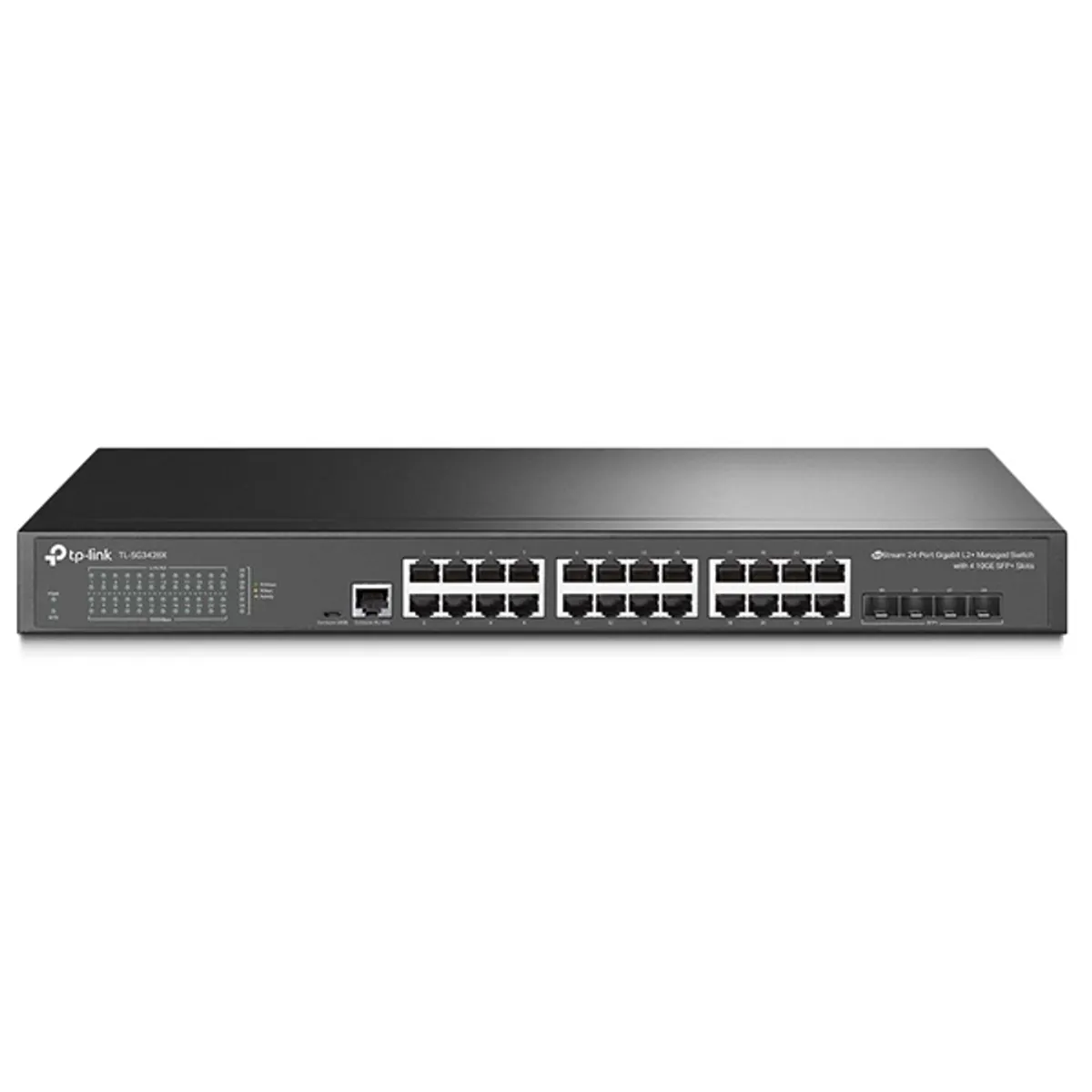 TP-LINK SG3428X Omada 24x1Gb RJ45 4x10G SFP kapcsoló rackbe szerelhető L2 #1