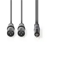 Nedis COTH15310GY30 XLR kábel 2x XLR 3 tűs, 3,5 mm, szimmetrikus, 3 m, sötét szürke #2