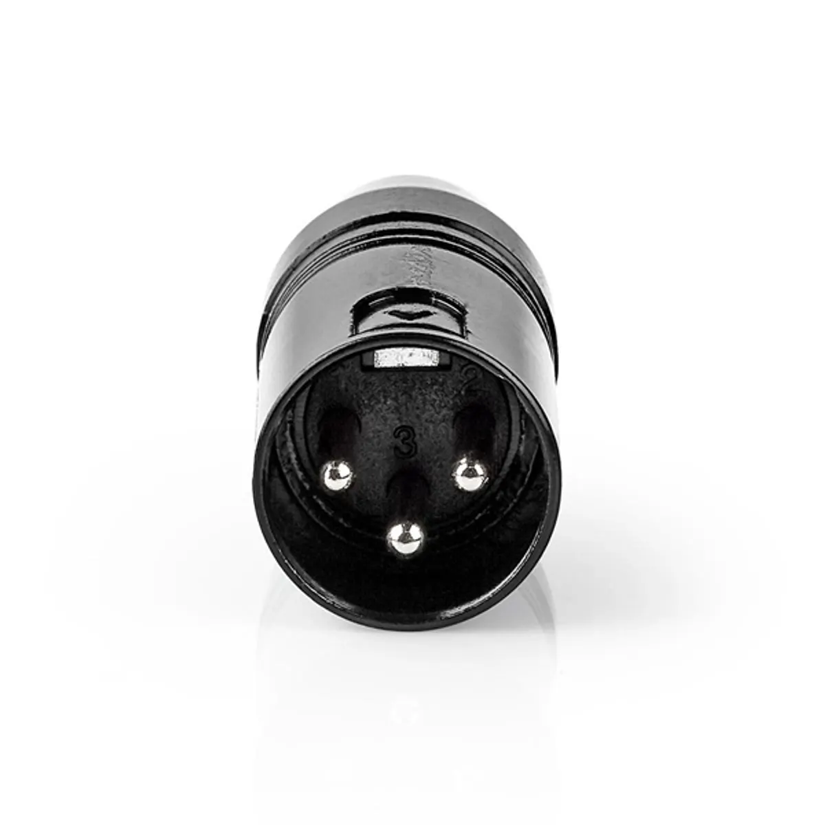 NEDIS COTP15930BK XLR adapter XLR 3 tűs dugó, RCA nő, nikkelezett, egyenes, fém, fekete, 1 db #3