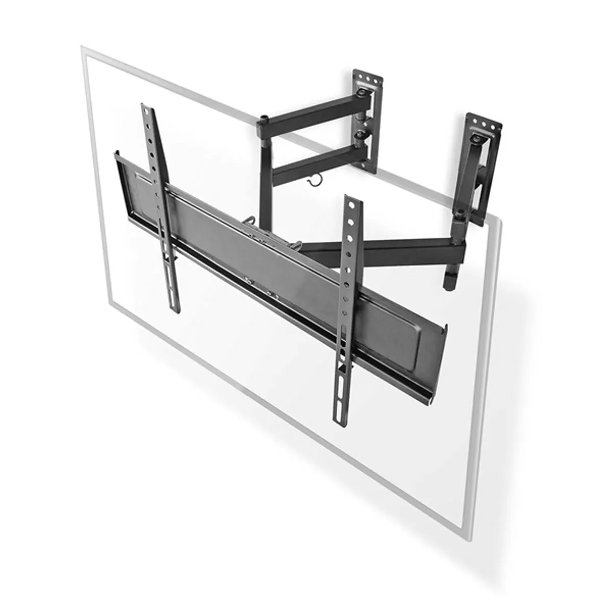 Nedis TVWM5350BK fali TV-tartókonzol 32"-70" forgatható 45 fok dőlés 5-15 fok közötti VESA 100x100 600x400 acél fekete #1