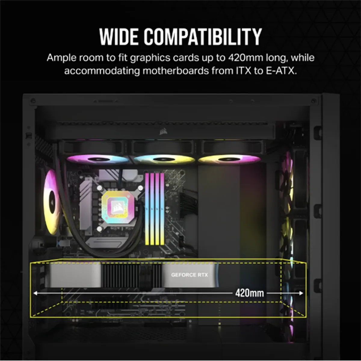 Corsair CC-9011261-WW 5000D Core Airflow edzett üveg fekete #3