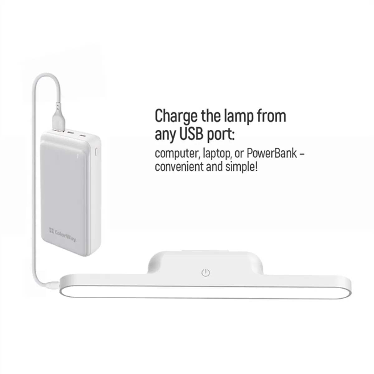 ColorWay CW-DL11MMB-W asztali led lámpa mágneses rögzítés 1800 mAh érintőgombos memória három fényhőmérséklet #9