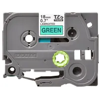 Brother TZE741 P-Touch laminált szalag 18mm 8m zöld alapon fekete #3