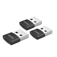 Hama 00201532 adapter USB-A dugó USB-C aljzat 3db fekete