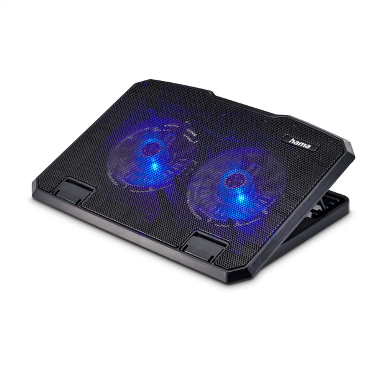 Hama 00126806 notebook hűtő 15.6" kék LED világítás, 2 db ventilátor, USB aljzatról működtethető #1