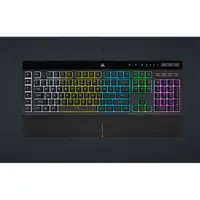 Corsair CH-9226765-NA K55 RGB Pro 5 zónás RGB háttérvilágítás IP42 por- és fröccsenésálló Levehető csuklótámasz 6 makrógomb