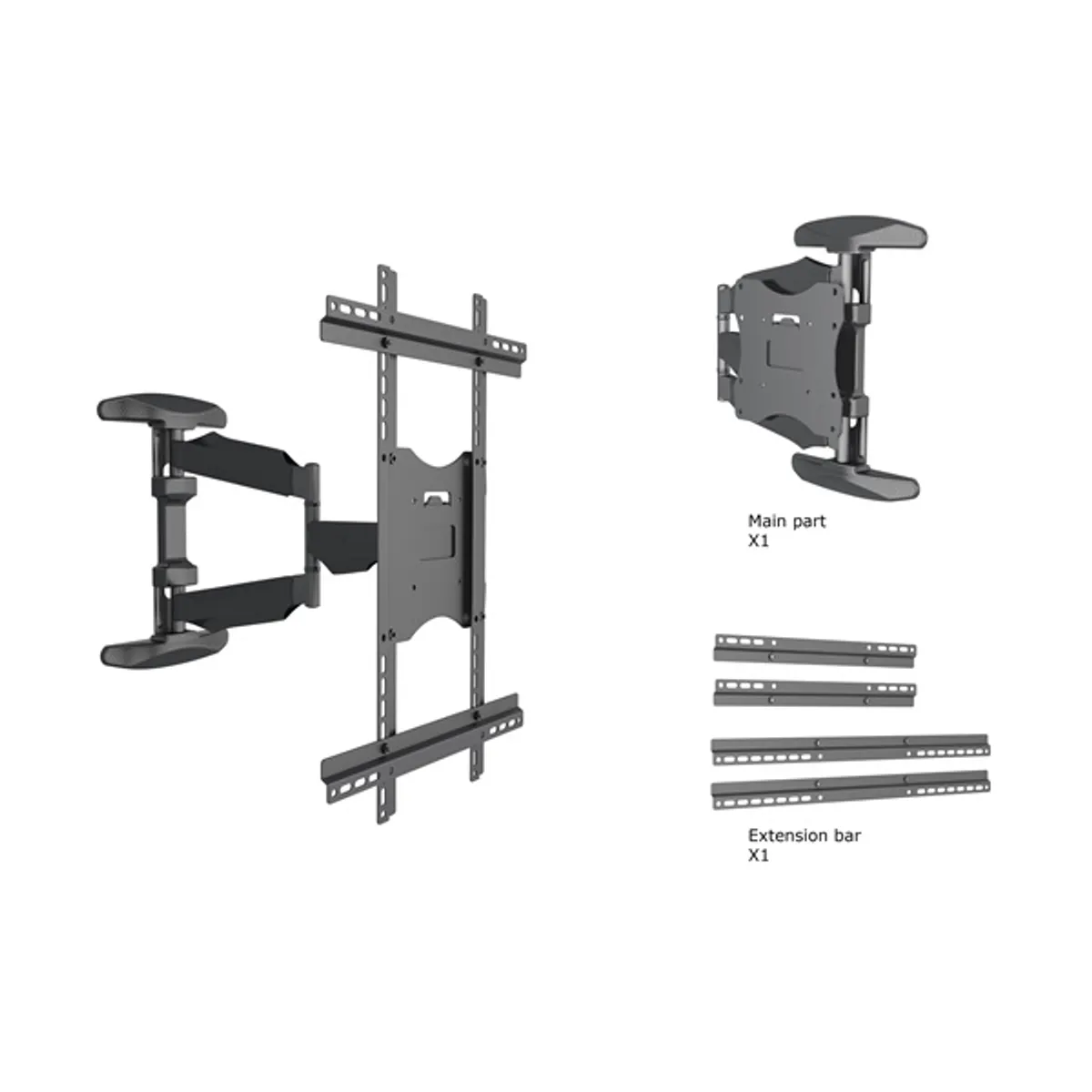 MULTIBRACKETS 7350105212307 Fali konzol 400x600 32"-55" VESA 100x100..400x600 max 30 kg fekete #7