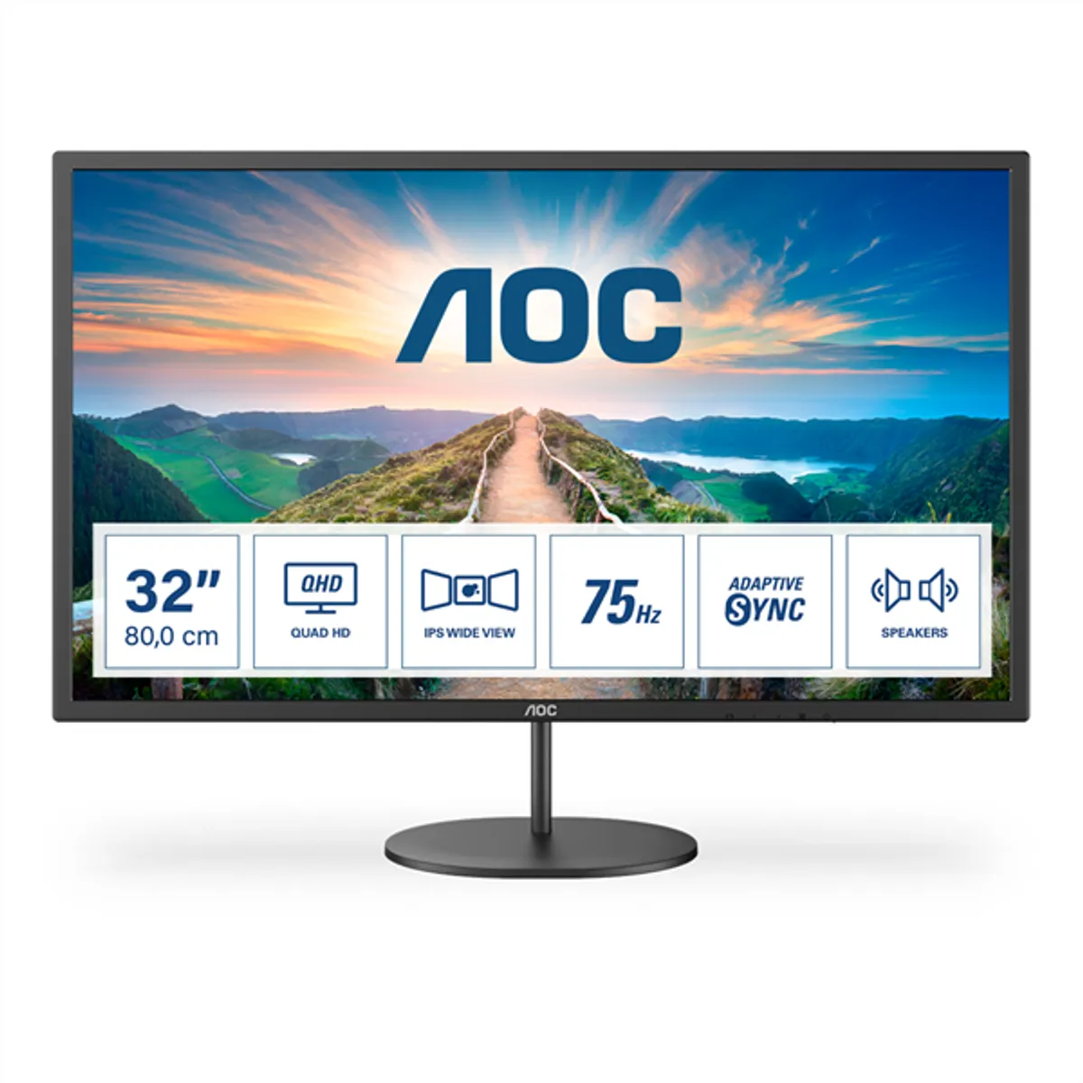 AOC Q32V4 QHD IPS 31.5" 2560x1440 75Hz 4ms HDMI DP Hangszóró VESA 100x100 #1