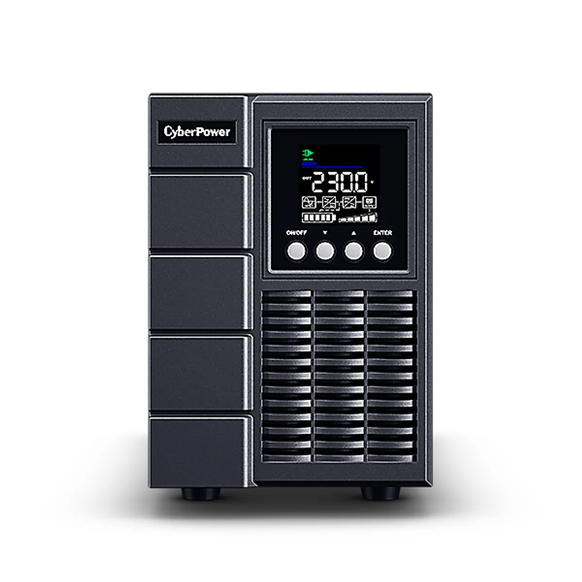 CyberPower OLS2000EA-DE ups 2000va 1800w 2x c13 2x schuko színes lcd kijelző dupla konverziós #1