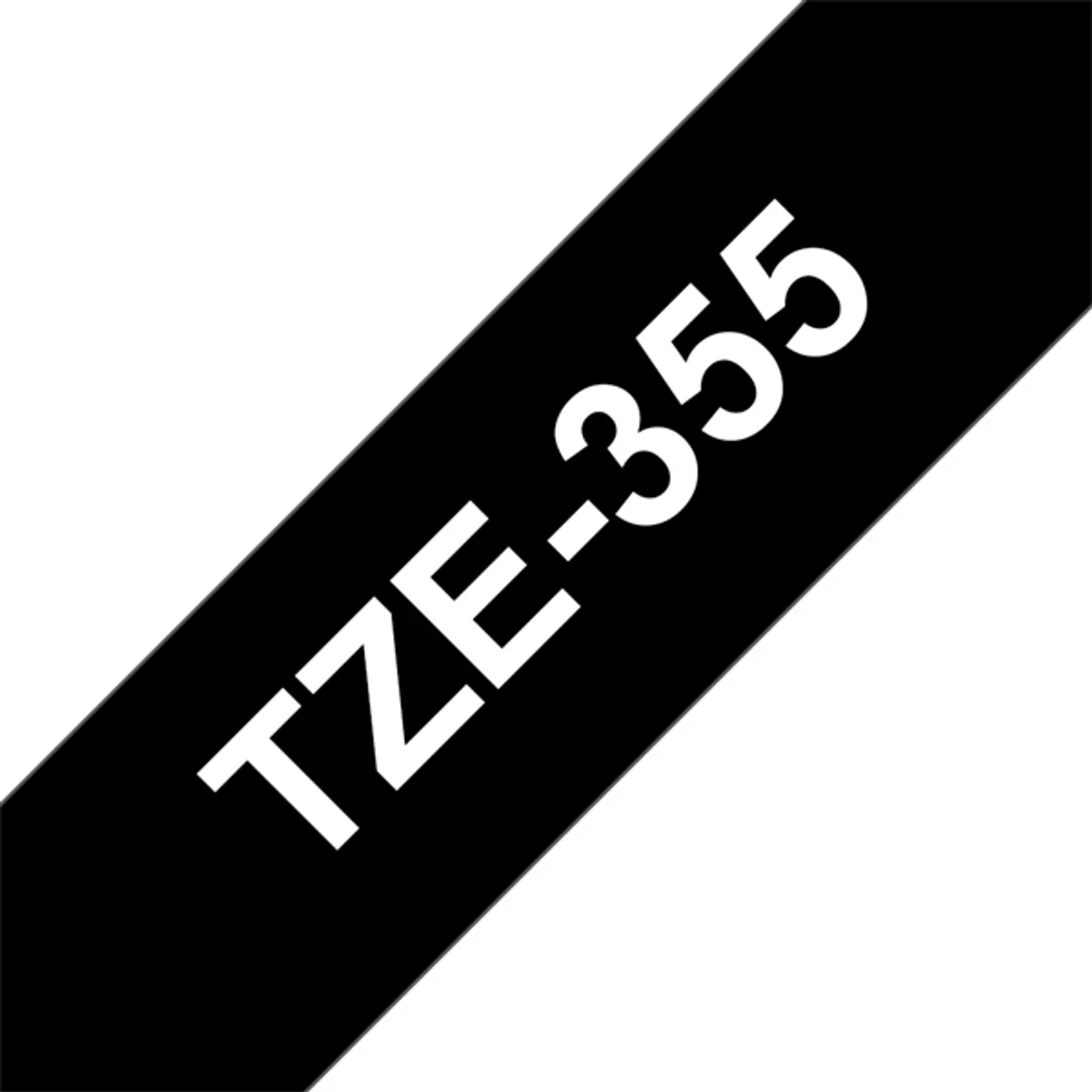 Brother TZE355 TZe-355 laminált szalag fekete alapon fehér 24mm 8m #1