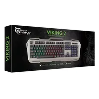 Whiteshark GK-1924HU Viking-2 HU kiosztás USB 2.0 membrán 104 gomb szivárványos háttérvilágítás fémlemez okostelefon tartó #4